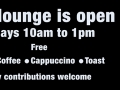 OUR LOUNGE IS OPEN