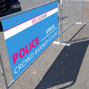 Police Crowd Barrier Covers & Banners – PVC Vinyl